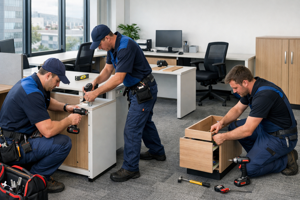 cappelluti sancilio molfetta - montaggio arredo seduto scrivanie parete divisoria